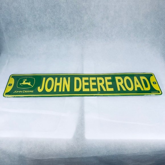 John Deere Metal Sign 24 inches by 5 inches Licensed Product - Picture 1 of 4